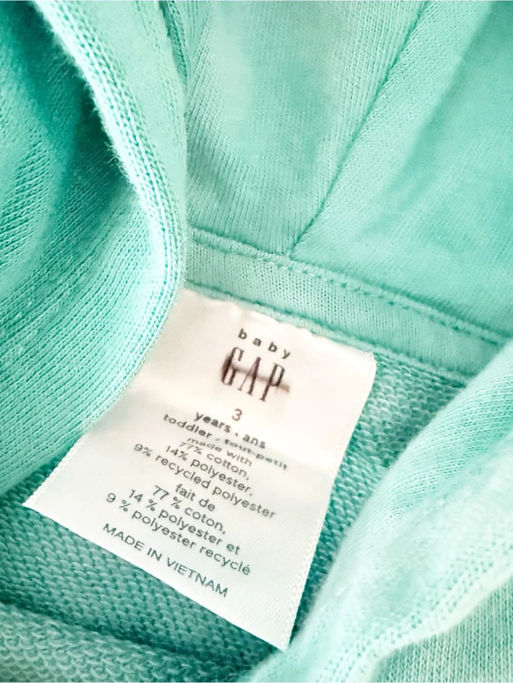 GAP 3T Kids Teal Tie-Dye Pullover Hoodie